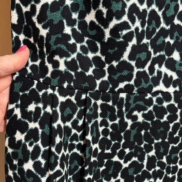 J Cew Black, Green, and White Leopard Print Sleeveless Sheath Dress, 2 - Picture 3 of 11